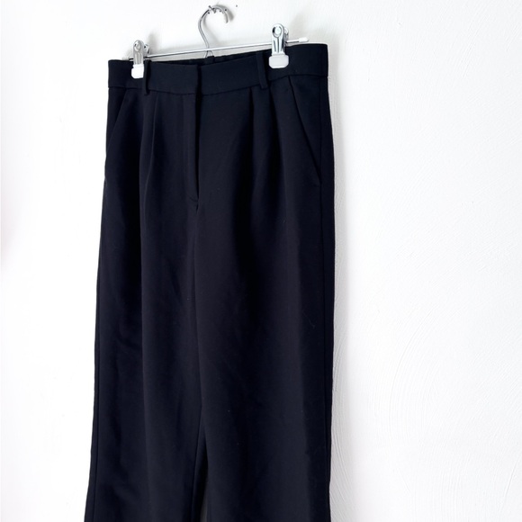 Abercrombie & Fitch A & F Sloane Tailored Wide Leg Trousers Black - Picture 3 of 5